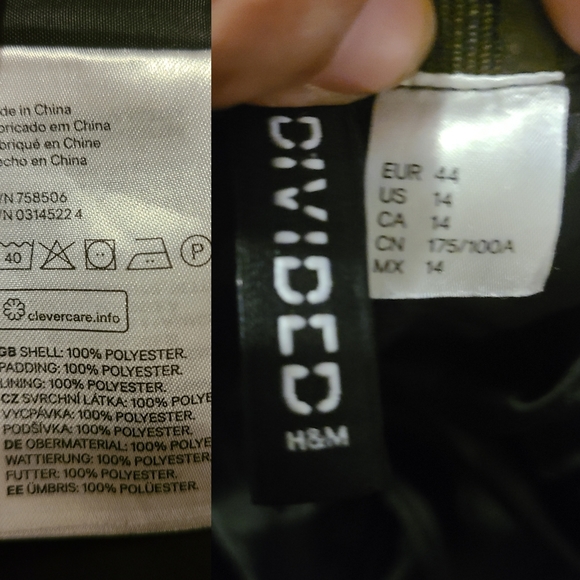 🦊 (L) Satin Bomber Jacket with Quilted Sleeves - Picture 9 of 9